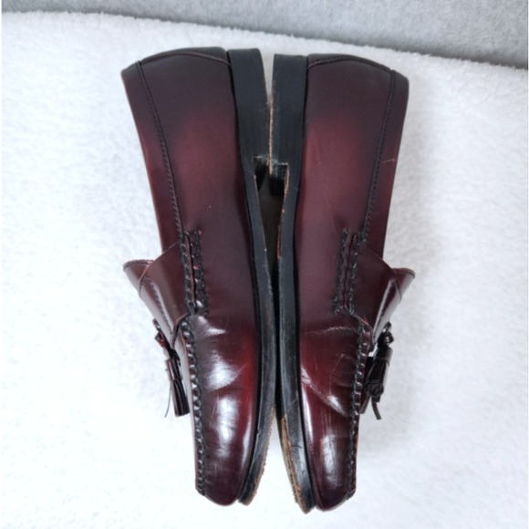 Cole Haan Men\'s Pinch Tassel Moc-Toe Loafers Size 9 Dark Burgundy Leather C06588 main image 9
